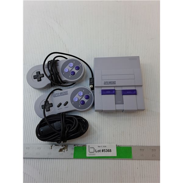 Super Nintendo Console & (2) Controllers- Untested