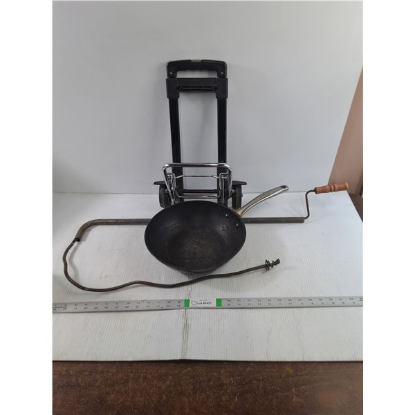 Assorted- Drain Snake, Frying Pan, Dolly - PICK UP