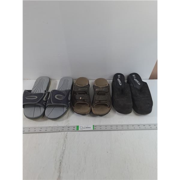 Assorted Shoes - Sandal (10) Merrell (8) Black (8w)
