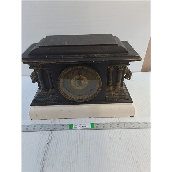 Wood Mantle Clock - some damage - PICK UP