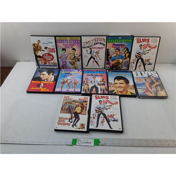 (12) Elvis DVDs- Speedway, Frankie & Johnny, Spinout, Misc.