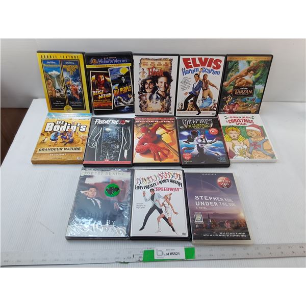 (12) DVDs/Sets- Tarzan , Homeward Bound, Misc. & Stephen King CDs