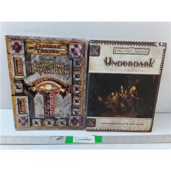 (2) Dungeons & Dragons Books- Underdark & Psionics Handbook