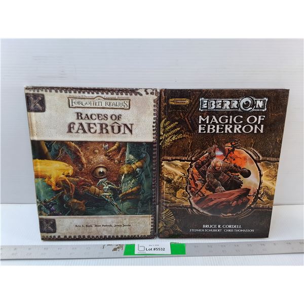 (2) Dungeons & Dragons Books- Magic of Eberron & Races of Faerun
