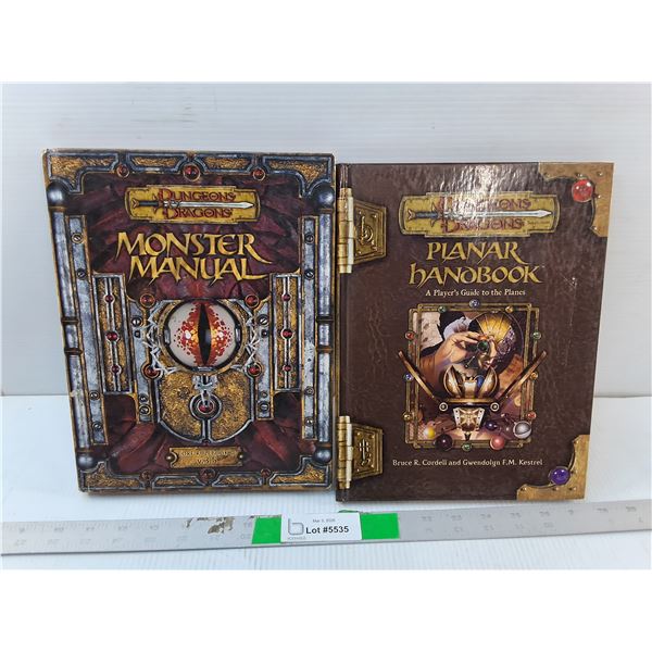 (3) D & D Books- Planar Handbook & Monster Manual