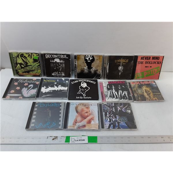 (13) Rock CDs- The Ramones, Iron Maiden, Van Halen, Misc.