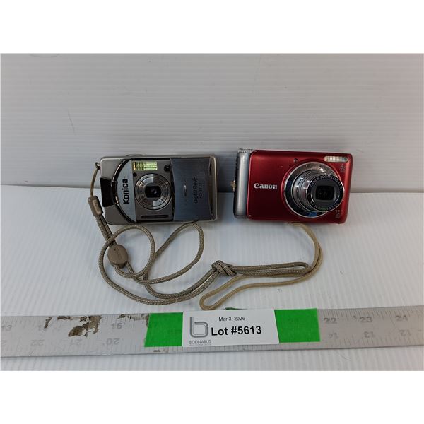 Canon & Konica Digital Cameras- As Is