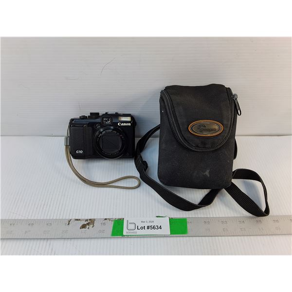Canon Powershot G10 Camera- As Is & Case