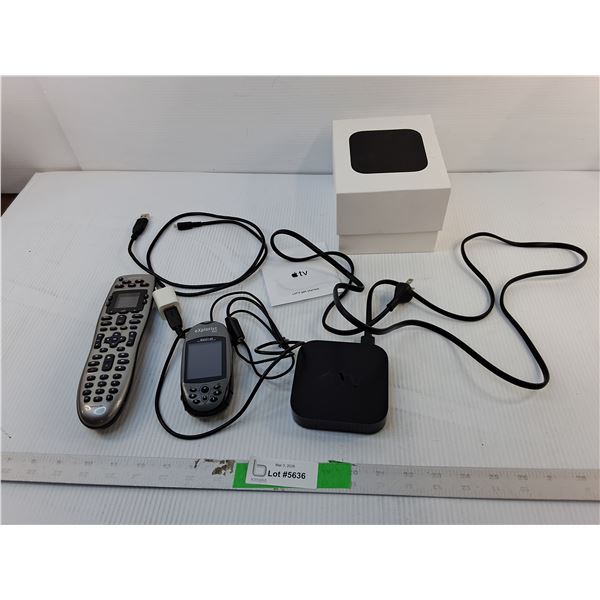 Universal Remote, Megellan GPS- Powers On & Apple TV Media Player- Powers On/As Is