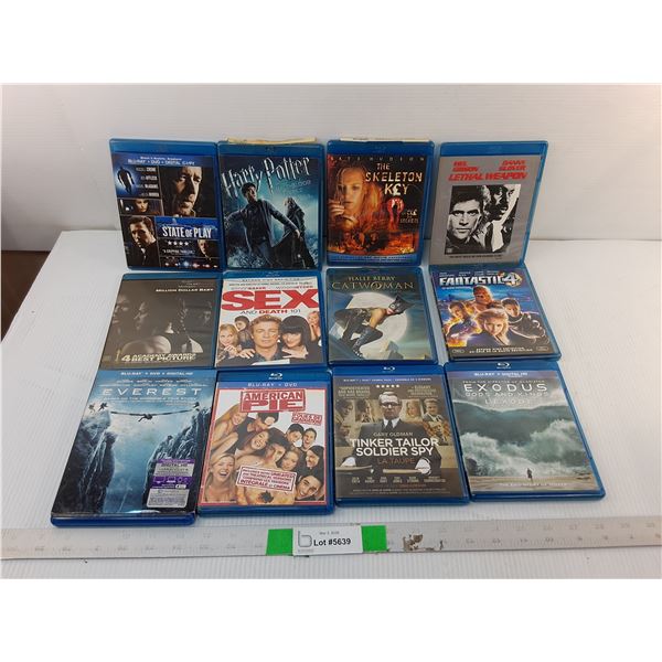 (12) Blu Rays- Fantastic 4, Lethal Weapon, Catwoman, Misc.