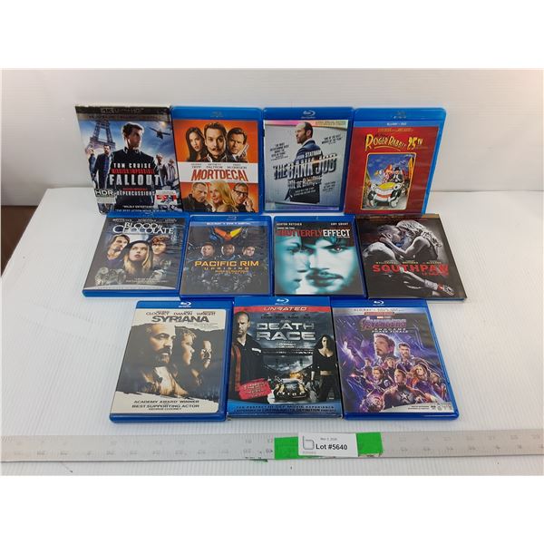 (11) Blu Rays- Roger Rabbit, Southpaw, Mortdecai, Misc.