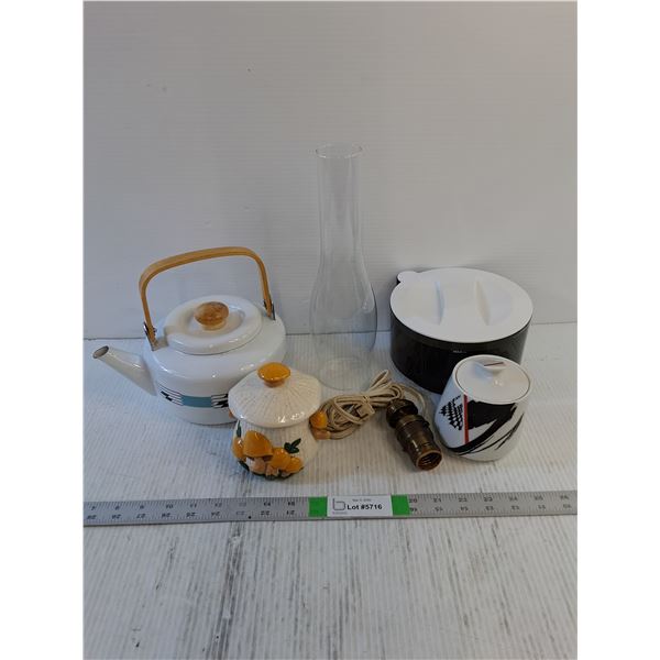 Kitchen  - Assorted- Tea Pot,  Sugar Bowl