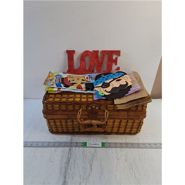 Wicker Suitcase / Party Supplies - PICK UP