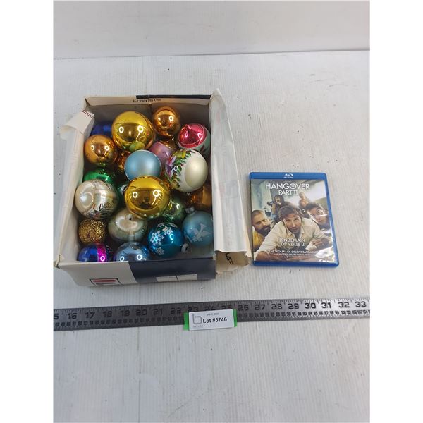 Assorted Christmas Tree Ornaments, "The Hangover Part 2" Blue-Ray DVD
