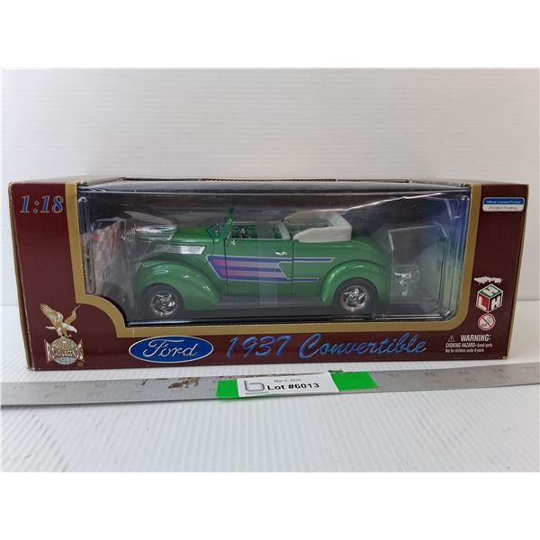 Ford 1937 Model Convertible 1:18 Scale, NIB