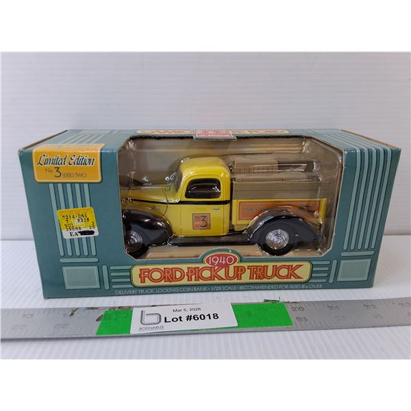 Home Hardware 1940 Ford Model Pickup Truck Coinbank 1:25 Scale, NIB