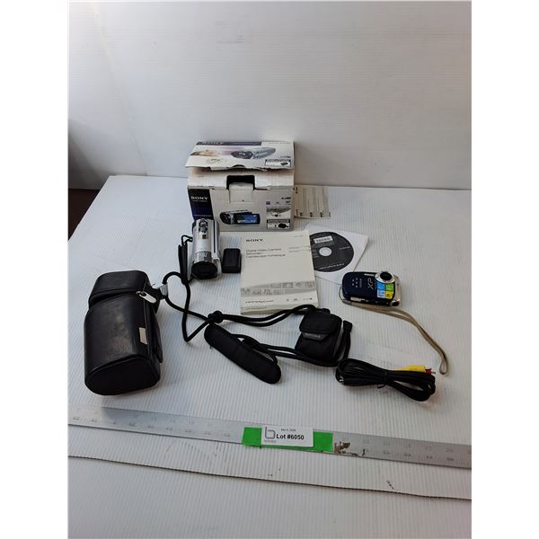 Fujifilm XP Camera, Sony Handycam & Case- Both As Is