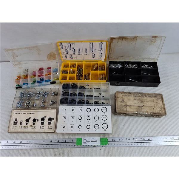 Fuses, Assorted O Rings, Grease Fittings, Rivets & Bleeder Screws
