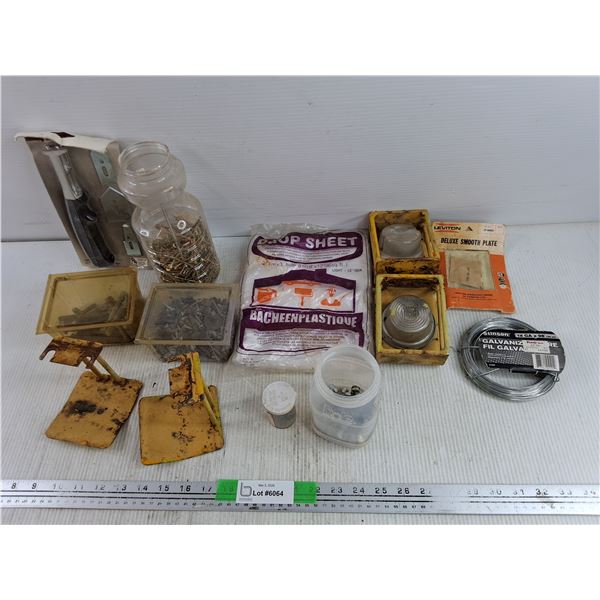 Utility Scraper, Screws, Bolts, Drop Sheet, Galvanized Wire, Misc
