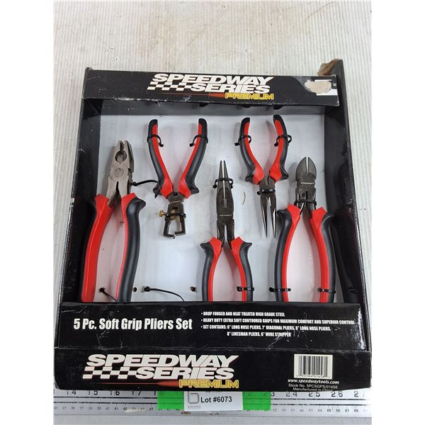 Speedway Series Premium 5 pc Soft Grip Pliers Set