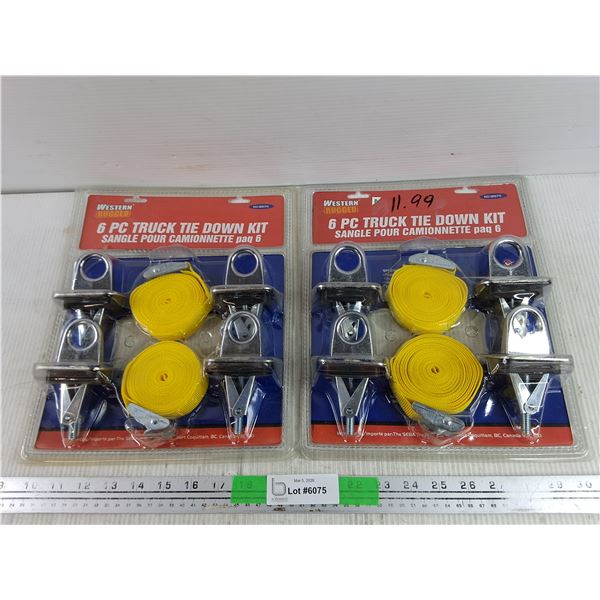 (2) Western Rugged 6 pc Truck Tie Down Kits - Sealed