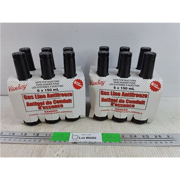 (2)  Viceroy Gas Line Antifreeze 150ml 6 Packs - Sealed - PICK UP