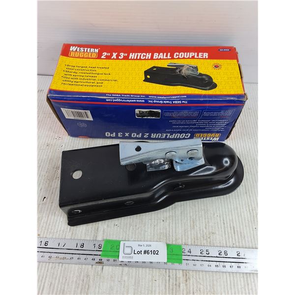 Western Rugged 2" x 3" Hitch Ball Coupler
