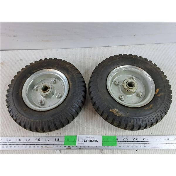 (2) 2.50 - 4 Pneumatic Wheels