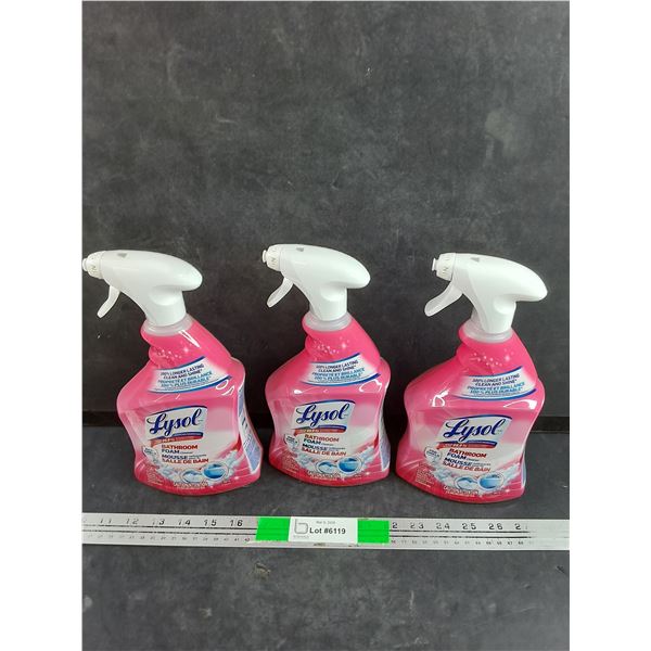 (3) 950ml Lysol Bathroom Foam Cleaner - New, PICKUP ONLY