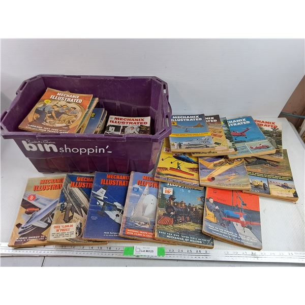 Shopping Basket 21" x 14" x 9" , Assorted Mechanix Illustrated Books-Pickup Preferred