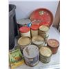 Image 3 : Assorted Vintage Cans, (2) 13" Serving Trays, Books, Plastic Tote 23" x 15" x 17"-Cannot Ship