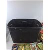 Image 5 : Assorted Vintage Cans, (2) 13" Serving Trays, Books, Plastic Tote 23" x 15" x 17"-Cannot Ship