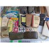 Image 4 : 9" Enamel Pot, Pocket Ledger, Vintage Boots - Size 8, Cross Pendants, Misc