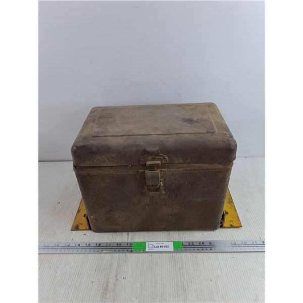 Vintage Metal Box w/Mounting Bracket 13" x 9" x 10"