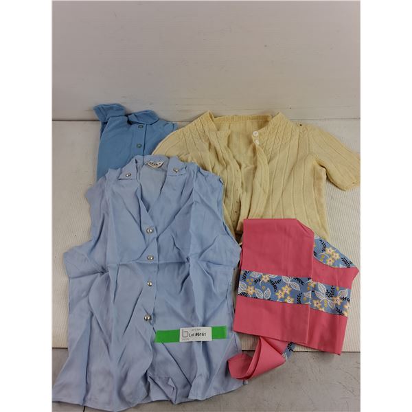 Vintage Women's Blouses & Apron - Size 38