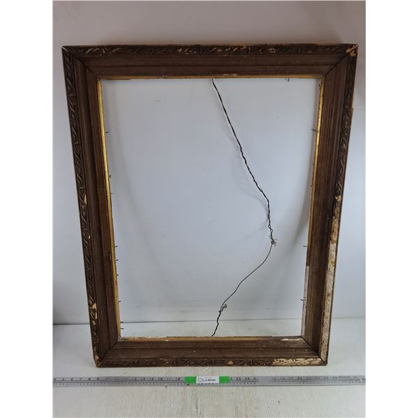 Vintage Wooden Picture Frame - As Is, 35" x 28", PICKUP ONLY