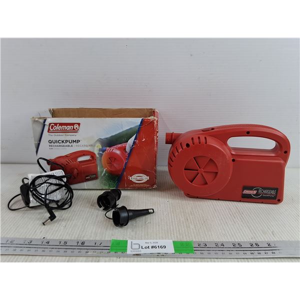 Coleman Outdoor Quickpump - Rechargeable - As Is