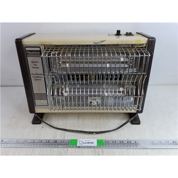 Vintage Heatstar Quartz Fan Heater - Powers On, As Is - PICK UP