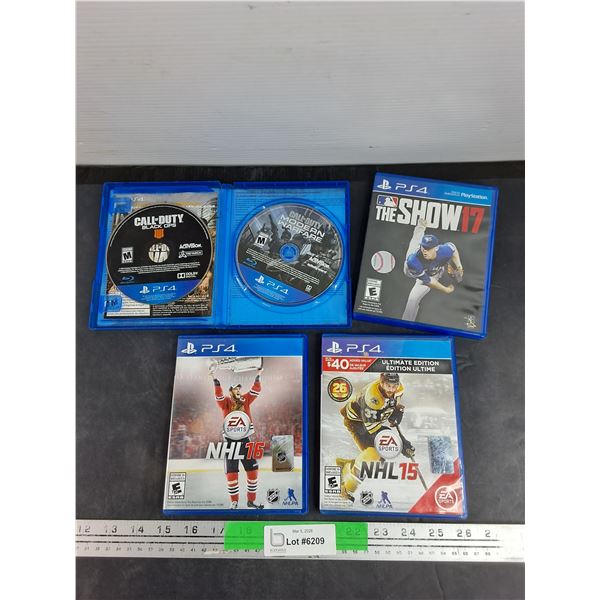 Sony Playstation 4 (PS4) Games - NHL 15, The Snow 17, Call of Duty