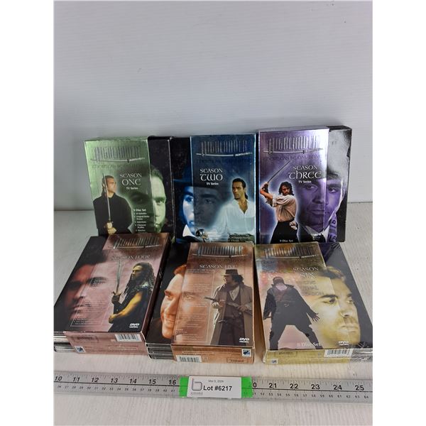 (6) Seasons of Highlander- DVDs, As Is