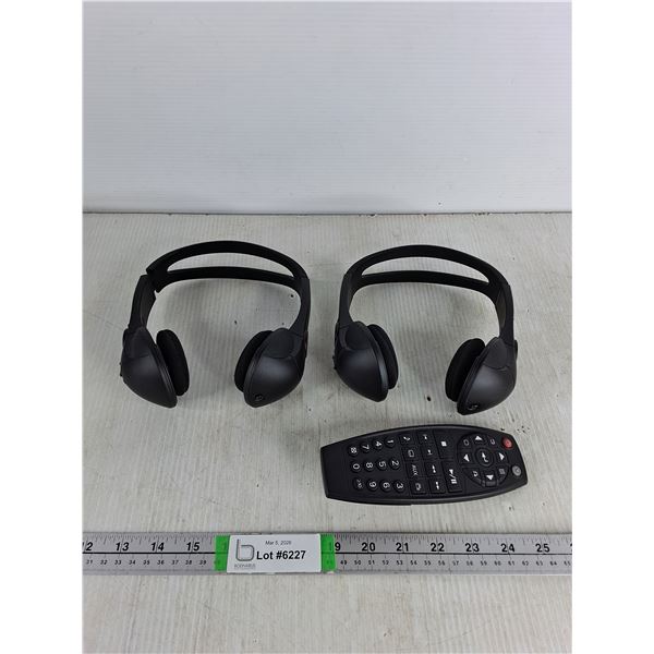 (2) Headphones & Remote- Untested