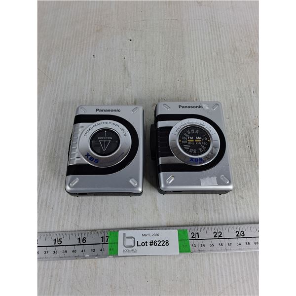 (2) Panasonic Stereo Cassette Player- Untested