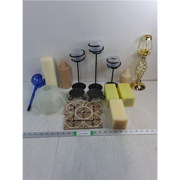 Large Lot of Assorted Candles and Tea Lights