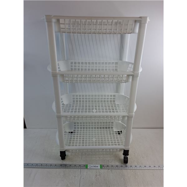 4 Tier Rolling Utility Kitchen Cart on Casters - PICK UP