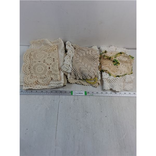 Assorted Doilies,Runners and Tablecloths
