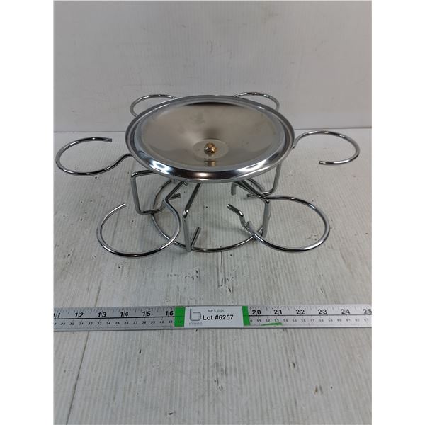 Chrome Fondue Revolving Tray