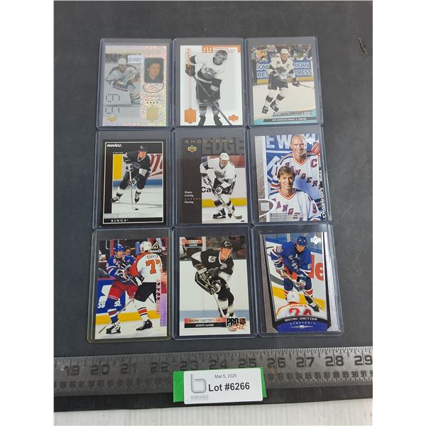 (9) Assorted Wayne Gretzky Collector Cards - Unauthenticated