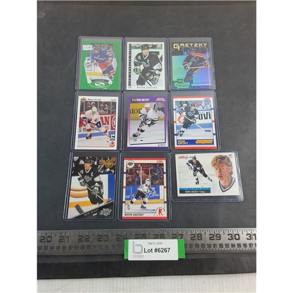 (9) Assorted Wayne Gretzky Collector Cards - Unauthenticated