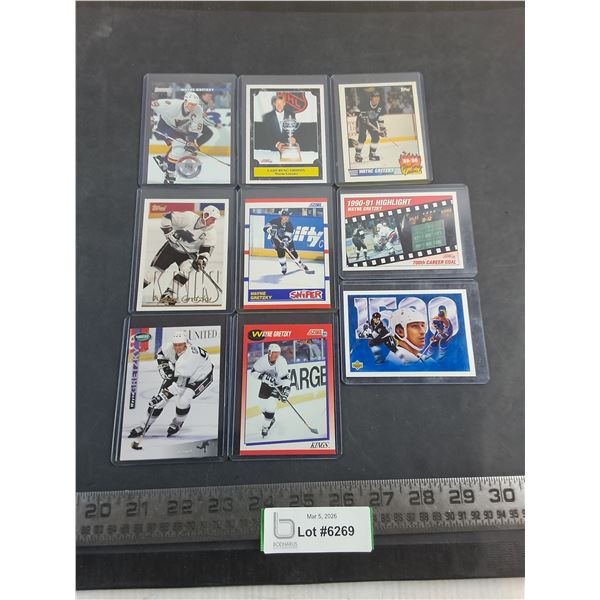 (9) Assorted Wayne Gretzky Collector Cards - Unauthenticated