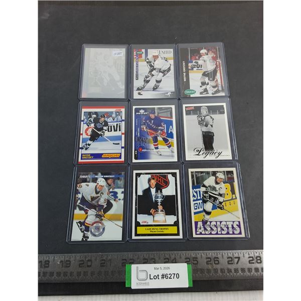 (9) Assorted Wayne Gretzky Collector Cards - Unauthenticated
